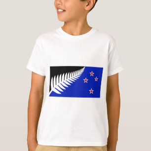 Neuseeland-Silberfarn-Flagge T-Shirt