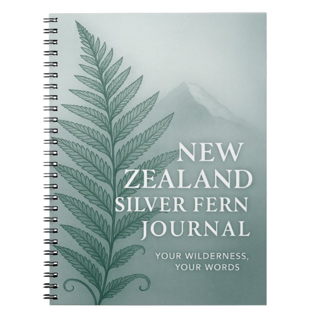 Neuseeland-Silberfarn-Journal – Wildnis  Notizblock (Vorderseite)