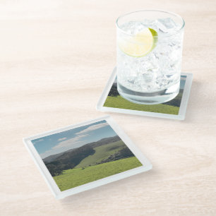 Neuseeland Souvenir Rolling Hills Foto Glasuntersetzer