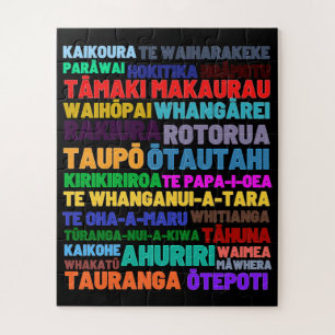 Neuseeland Städte, Städte und Orte Puzzle