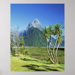 Neuseeland, Südinsel, Miter Peak, Poster