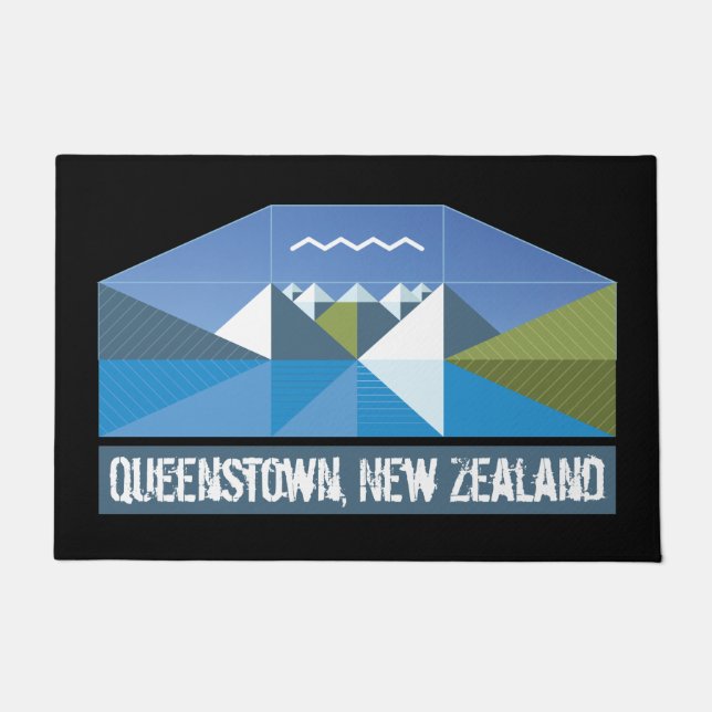 NEUSEELAND SÜDINSEL QUEENSTOWN FUßMATTE (Vorderseite)