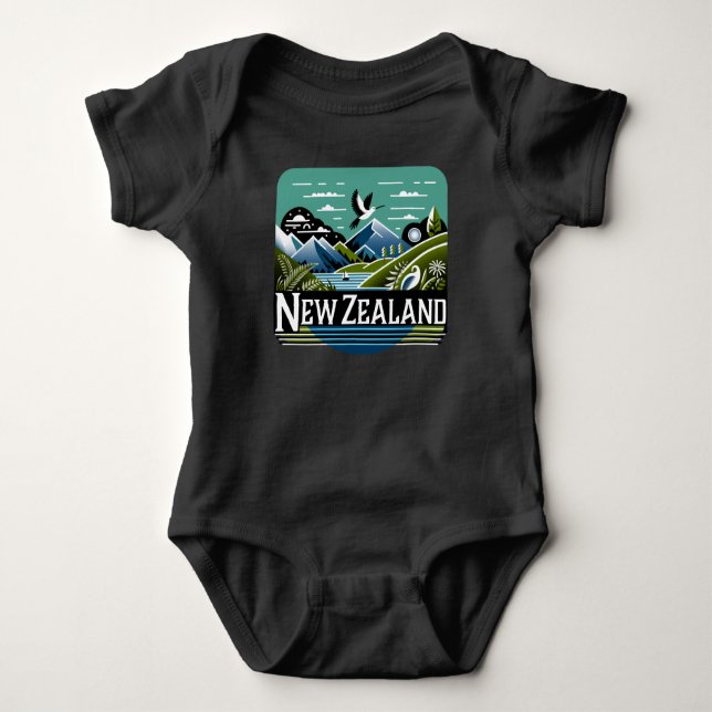 Neuseeland Südpazifik Baby Strampler (Vorderseite)