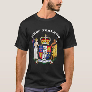 Neuseeland T Shirt Wappen T-Shirt Flag Wellingt