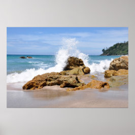 Neuseeland Tairua Beach Waves Poster