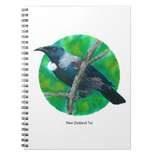 Neuseeland Tui - Malerei in Acryl Notizblock
