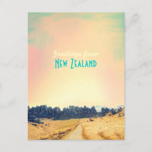 Neuseeland Vintage Karte