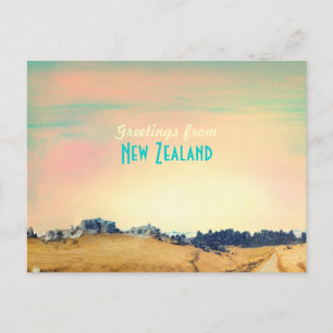 Neuseeland Vintage-Karte Postkarte