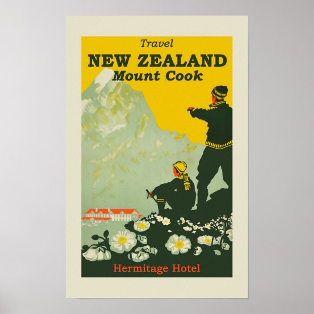 Neuseeland Vintage Poster (Vorne)