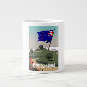 Neuseeland Vintage-Reise Jumbo-Tasse