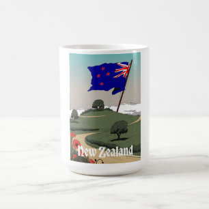 Neuseeland Vintage-Reise Kaffeetasse