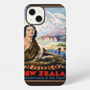 Neuseeland Vintage-Reiseposter restauriert iPhone Hülle
