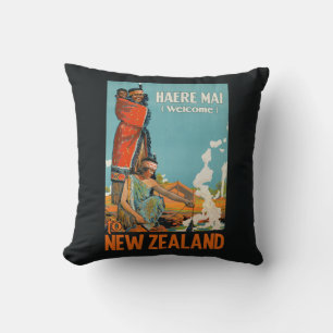 Neuseeland Vintage-Travel-Kissen Kissen