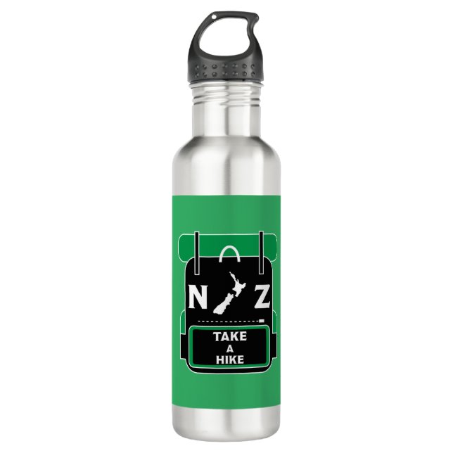 Neuseeland Wandern - Walling NZ - Wanderwege NZ Edelstahlflasche (Vorderseite)