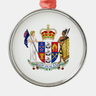 Neuseeland-Wappen Ornament Aus Metall
