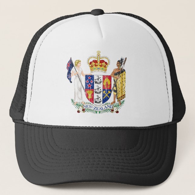 Neuseeland-Wappen Truckerkappe (Vorderseite)
