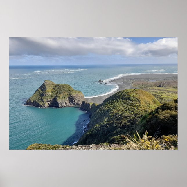 Neuseeland Whatipu Seascape View Omanawanui Track Poster (Vorne)