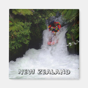 Neuseeland, Wildwasserrafting (Kühlschrankmagnet) Magnet