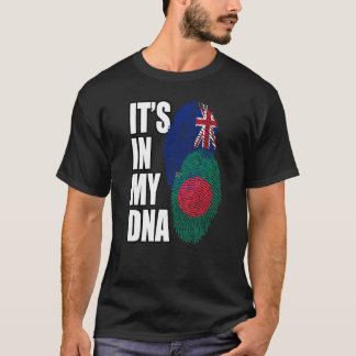 Neuseeländer und Bangladeshi gemischte DNA-Flagge T-Shirt