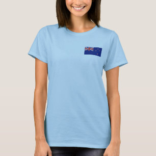 Neuseelandflaggen- und -karten-DK-T - Shirt