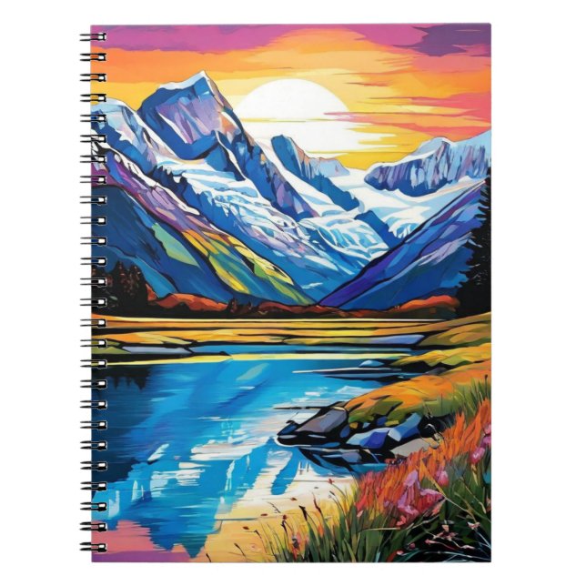 Neuseeländische Berge | Notebook-Journal Notizblock (Vorderseite)