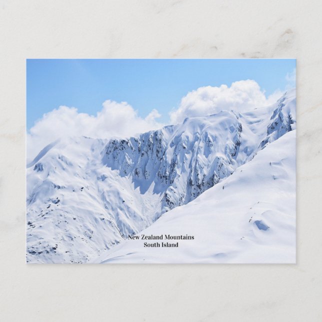 Neuseeländische Berge, Südinsel Postkarte (Vorderseite)