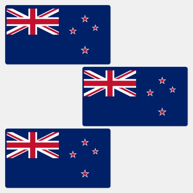 Neuseeländische Flagge Etiketten (Gruppe)