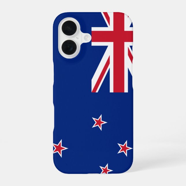 Neuseeländische Flagge iPhone 16 Hülle (Rückseite)