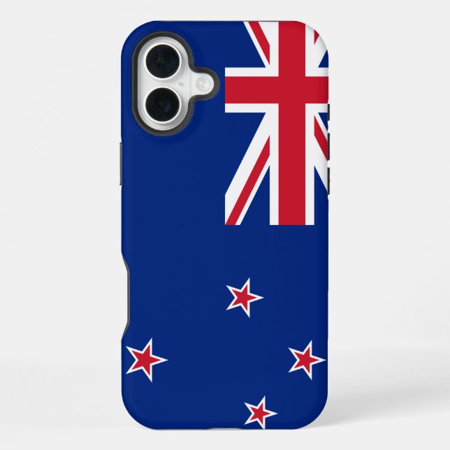 Neuseeländische Flagge iPhone 16 Plus Hülle (Rückseite)