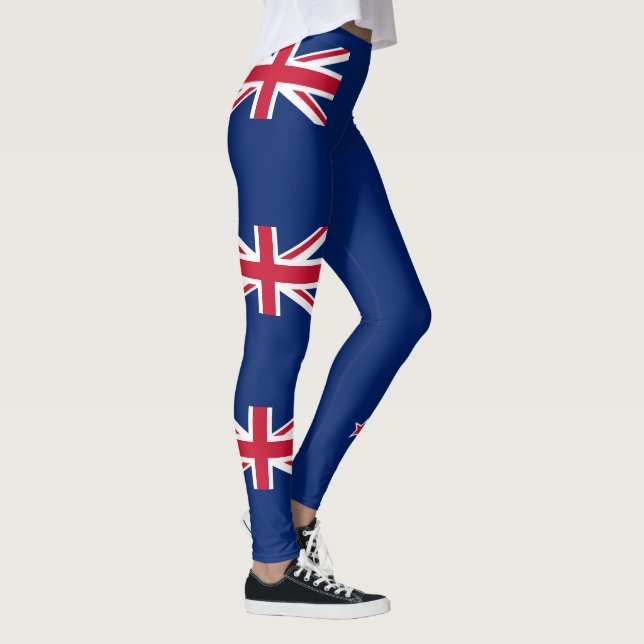 Neuseeländische Flagge Leggings (Rechts)