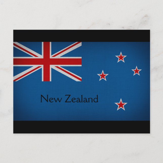 Neuseeländische Flagge Postkarte (Vorderseite)
