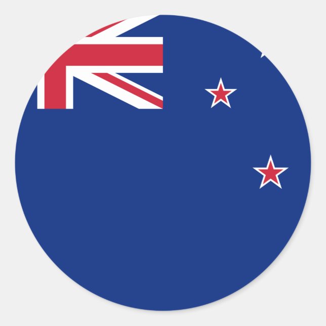 Neuseeländische Flagge Runder Aufkleber (Vorderseite)