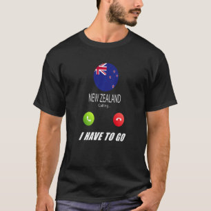 Neuseeländische Flagge Souvenir Neuseeland ruft an T-Shirt