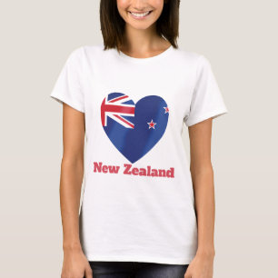 Neuseeländische Herzenflagge T-Shirt