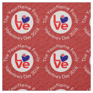 Neuseeländische Red LOVE Flagge Personalisiert Stoff