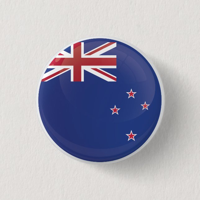 Neuseeländische Round-Icon-Flagge Button (Vorderseite)