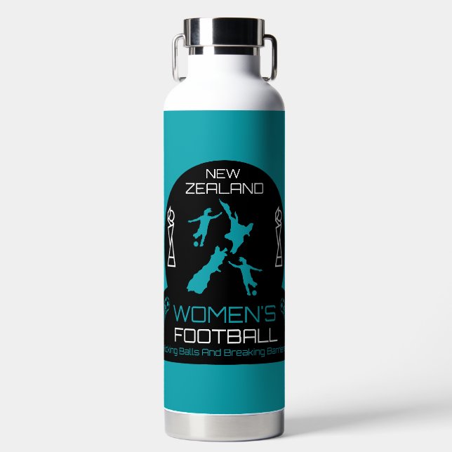 Neuseeländischer Frauenfußball Trinkflasche (Vorderseite)