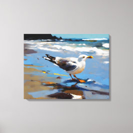 Neuseeländischer Gull - überzogene Canvas Print Leinwanddruck