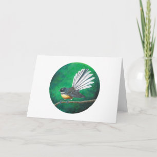 Neuseeländischer Vogelgeflügel (Piwakawaka) - Kart Karte
