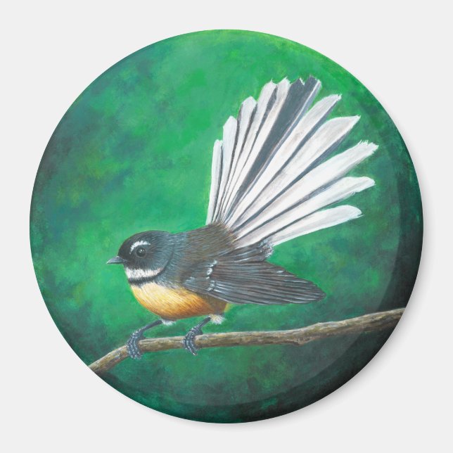 Neuseeländischer Vogelgeflügel (Piwakawaka) - Magn Magnet (Vorne)