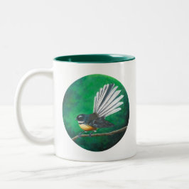 Neuseeländischer Vogelgeflügel (Piwakawaka) - Tass Zweifarbige Tasse