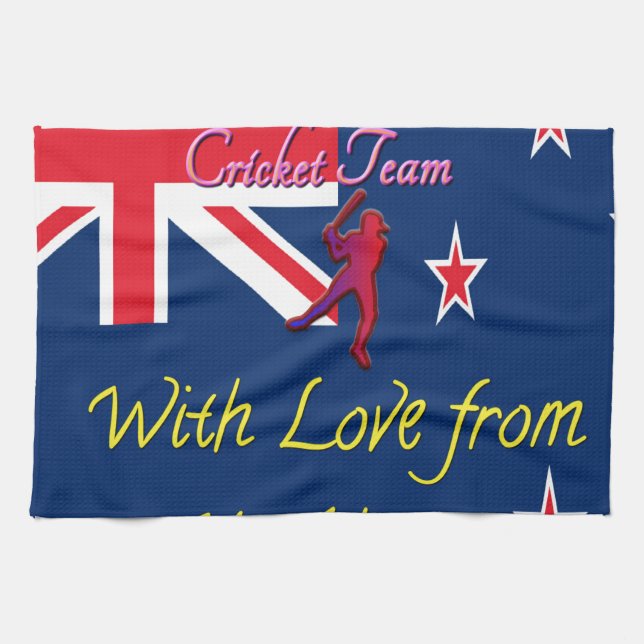 Neuseeländisches Cricket-Team: Liebe aus meiner Ku Handtuch (Horizontal)