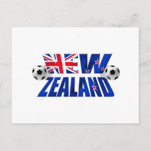 Neuseeländisches Fußballlogo NZ 2010 Fußball-Fahne Postkarte