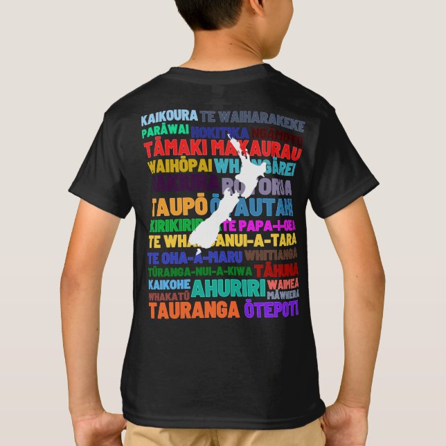 Neuseeländisches Kinderhemd von Kiwi Places  T-Shirt (Rückseite)
