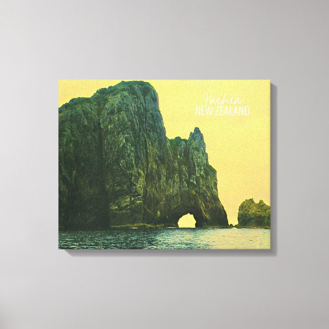 Neuseeländisches Loch im Felsen Leinwanddruck (Vorderseite)
