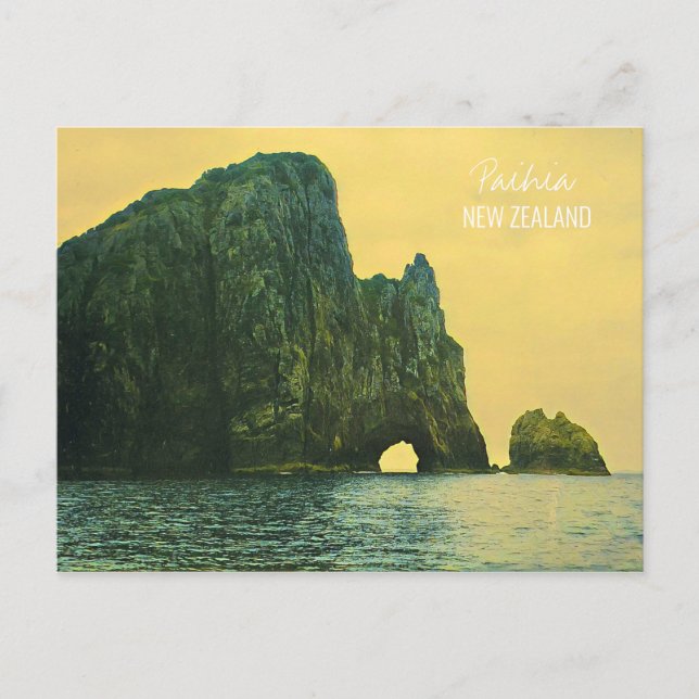 Neuseeländisches Loch im Felsen Postkarte (Vorderseite)