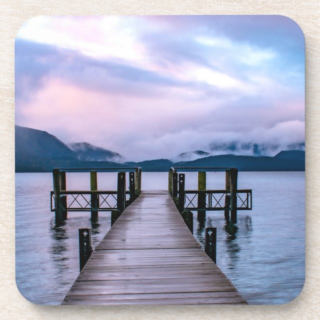 Neuseeländisches Untersetzer Set 6, Lake Te Anau (Vorderseite)