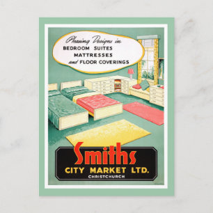 Neuseeländisches Vintages Werbeplakat Postkarte