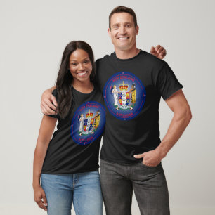 Neuseeländisches Wappen Kreisform T-Shirt