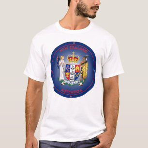 Neuseeländisches Wappen Kreisform T-Shirt